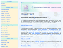 Tablet Screenshot of adoptingfamilyresources.com